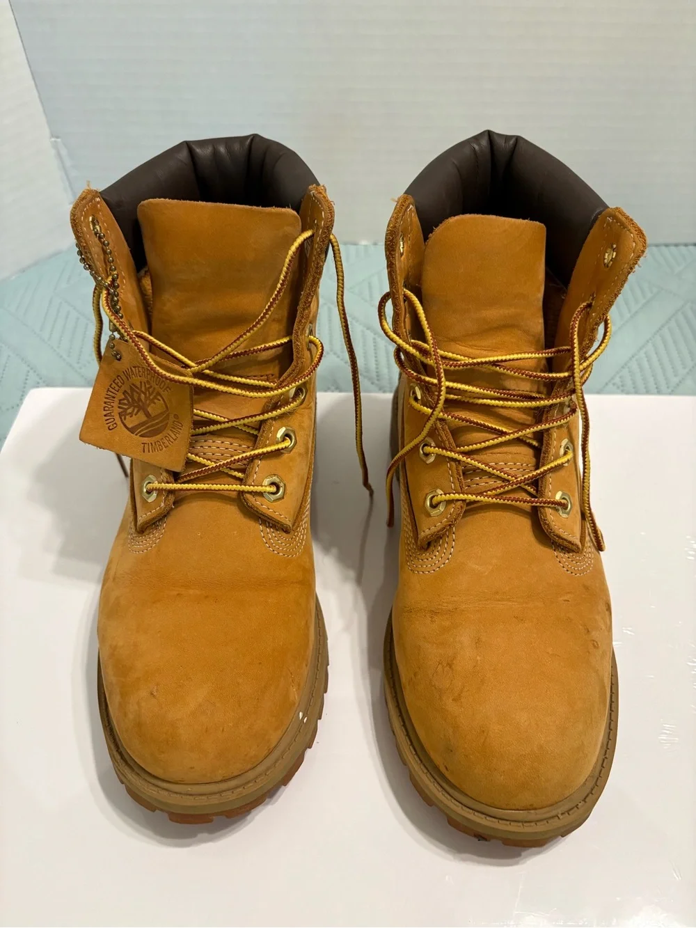 Classic Timberland 6 Inch Premium Boots Wheat Nubuck Size 5M